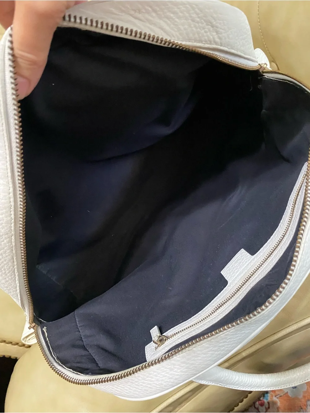 RARE Gucci XL Blondie Travel Bag Dome Satchel Web Stripe Pebble Leather